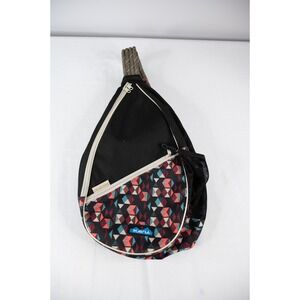 Kavu Rope Bag Unisex OS Black Geometric Excellent Sling Crossbody Backpack